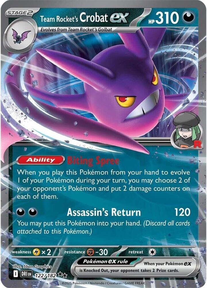 Team Rocket's Crobat ex - 122/182 - SV10: Destined Rivals (DRI)