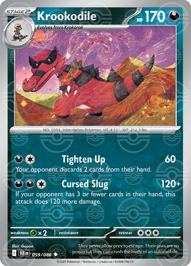 Krookodile (Poke Ball Pattern) - SV: Black Bolt (BLK)