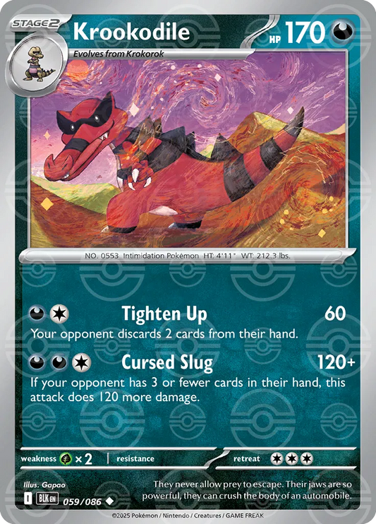Krookodile (Poke Ball Pattern) - SV: Black Bolt (BLK)