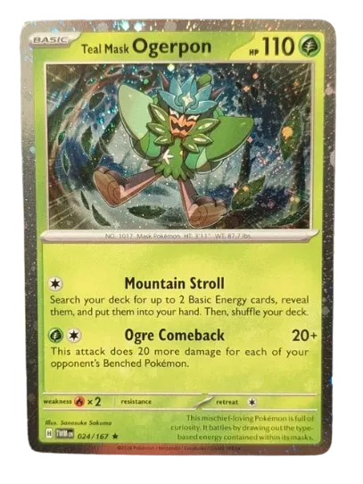 Teal Mask Ogerpon (Cosmos Holo) 024/167